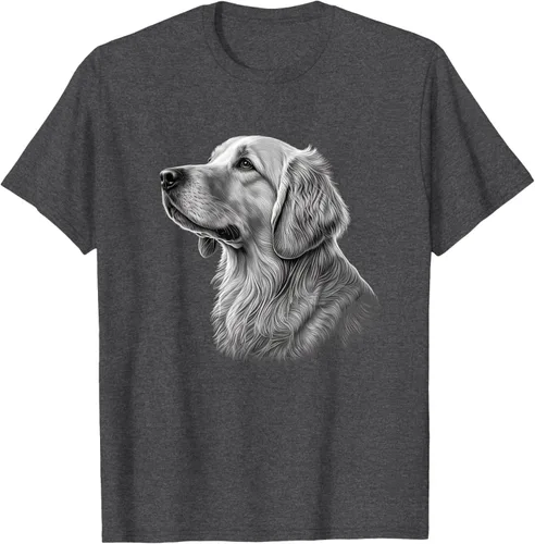 Vista 30 de Camiseta divertida Golden Retriever, Negro