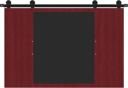 Vista 7 de COGOOD Espejo de puerta de granero de granja, 37 x 26 pulgadas, espejo con marco de madera rústica, decoración de pared para comedor, baño, sala