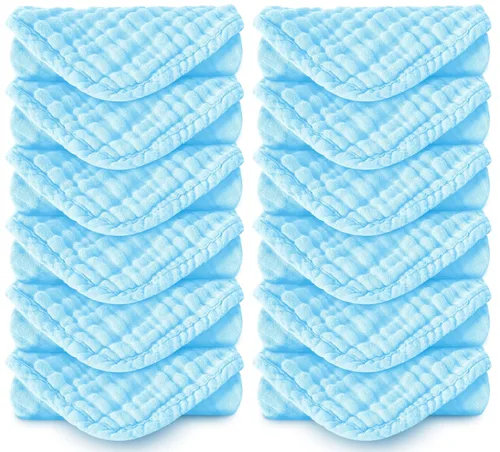 Vista 26 de Paquete de 8 paños grandes para eructos para bebé, 20 x 10 pulgadas, paños para eructos ultra absorbentes, paños de mano, toalla para recién nacido