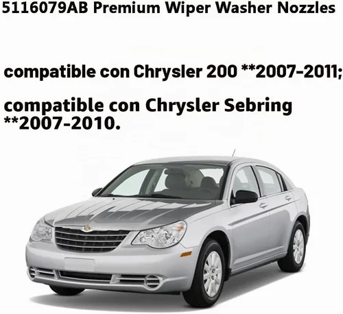 Vista 5 de 5116079AB - Boquillas de limpiaparabrisas prémium aptas para Dodge Journey 2009-2020, Avenger 08-11 para Chrysler PT Cruiser 01-10, 200/Sebring