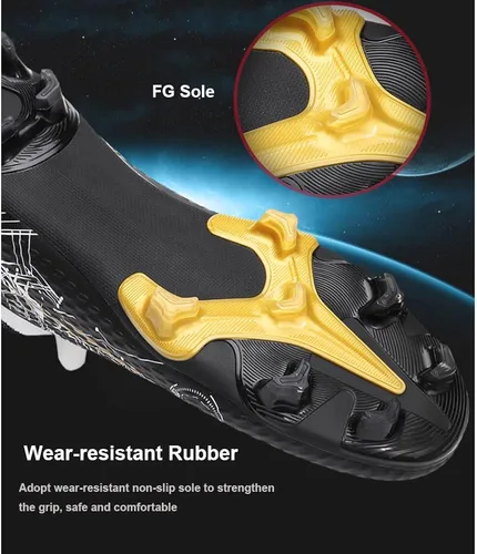 Vista 4 de ANYWELL Mens Athletic Soccer Shoes Professional High-Top Football Shoes Outdoor Indoor TFAG Boys Cleats Football Sneaker