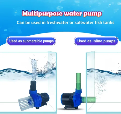 Vista 9 de NEZO Bomba de agua para acuario con controlador, sumergible y bomba de retorno de ahorro de energía en línea para acuario, tanque de peces de agua