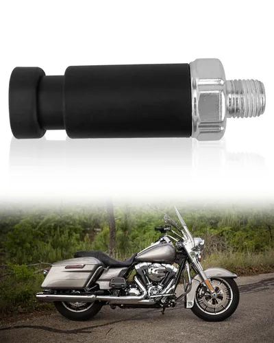 Vista 6 de Sensor de presión de aceite apto para Harley Davidson FLHTC FLHTK FLHTRU FLTRX FLHX Reemplazar 74438-99 74438-99A 32-1396, negro