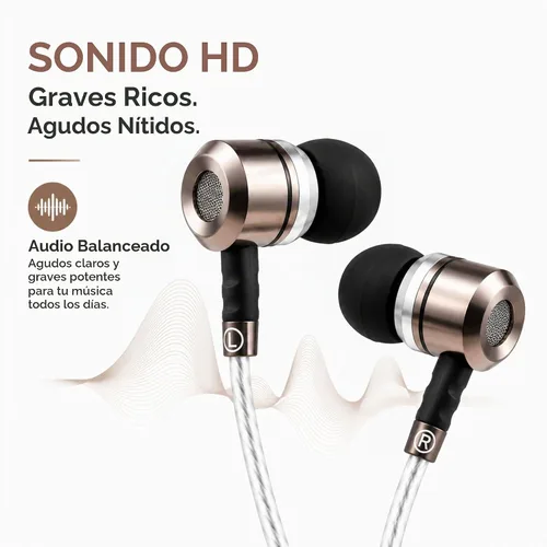 Vista 3 de Sephia SP3060VC - Auriculares con cable y micrófono, auriculares intrauditivos con graves profundos y aislamiento de ruido, controladores de 10mm