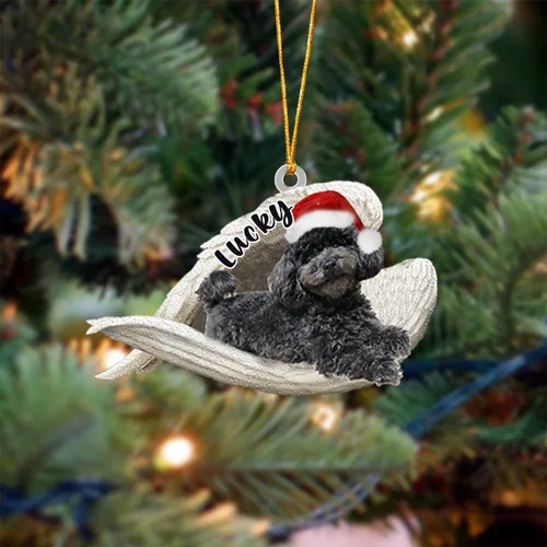 Vista 39 de Ángel durmiente de Afghan Hound para Navidad, adorno personalizado con el nombre del perro, adorno de Navidad personalizado para amantes de perros