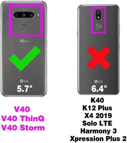 Vista 2 de Asuwish Funda de teléfono para LG V40 ThinQ funda de goma suave, resistente a los golpes, resistente, ligera, flexible, antideslizante, ajuste