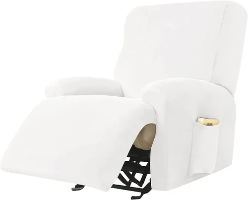 Vista 12 de Funda de terciopelo para sofá reclinable con abertura, funda elástica para sofá reclinable, funda elástica para muebles antideslizantes con parte