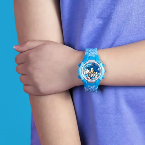 Vista 5 de Sonic Reloj de cuarzo digital para niño con correa de silicona SNC4036, Azul, Moderno