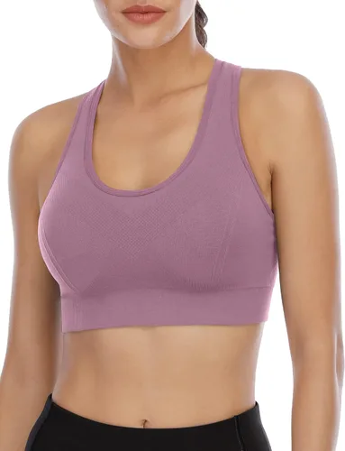 Vista 2 de Heathyoga Womens Sports Bras High Support Padded Sports Bras for Women High Impact Sports Bras Large Bust Workout Bra