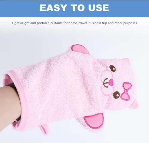 Vista 3 de FRCOLOR Guantes de baño para bebés, guantes de baño para bebés, esponja de baño para niños, toallas de baño para bebés, esponja de baño para bebés