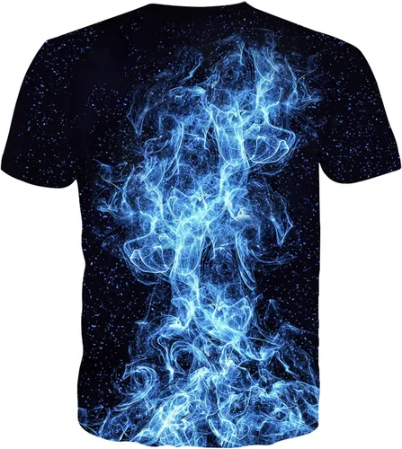 Vista 2 de Camisas unisex novedosas con estampado 3D y manga corta para hombres y mujeres