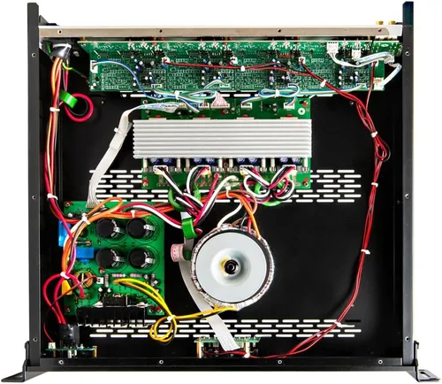 Vista 5 de OSD Audio MX880 GEN2 Amplificador de 4 zonas 8Ch x 80W, Clase D, botones de encendido/apagado del panel frontal, audio distribuido