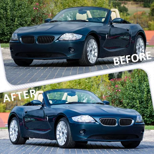 Vista 2 de PENSUN Parrilla de riñón delantera para BMW Z4 2003-2008 parachoques delantero E85 E86 Coupe Roadster cromado, 2 piezas