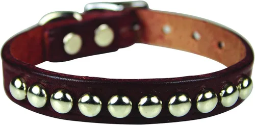 Vista 11 de Leather Brothers 12LS-BK12 - Collar de perro de cuero Latigo con tachuelas, tamaño pequeño, color negro