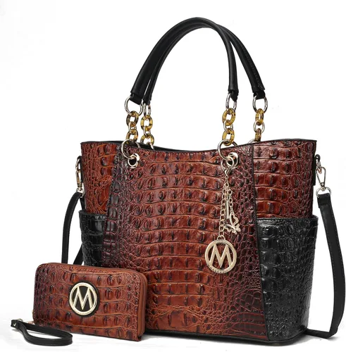 Vista 11 de MKF Collection - Juego de bolsa de mano para mujer, con cartera y asa superior, de piel vegana