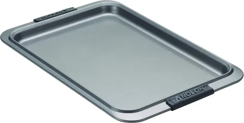 Vista 5 de Anolon Advanced - Utensilios antiadherentes para hornear con agarres, bandeja para hornear antiadherente, 10 x 15 pulgadas, color gris