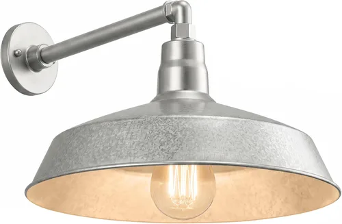 Vista 10 de 17 pulgadas. RLM Warehouse - Pantalla con brazo de cuello de cisne y bombilla Led A19 5000K de 9W
