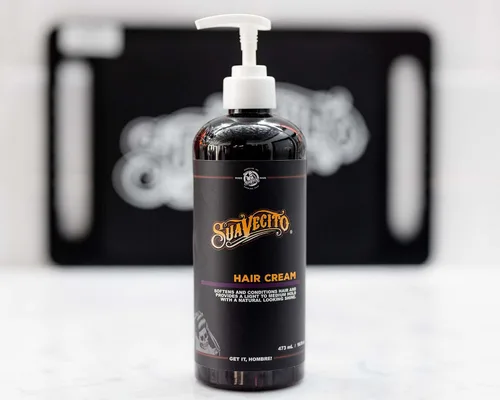 Vista 2 de Suavecito Botella de bomba de crema para el cabello, brillo medio durante todo el día