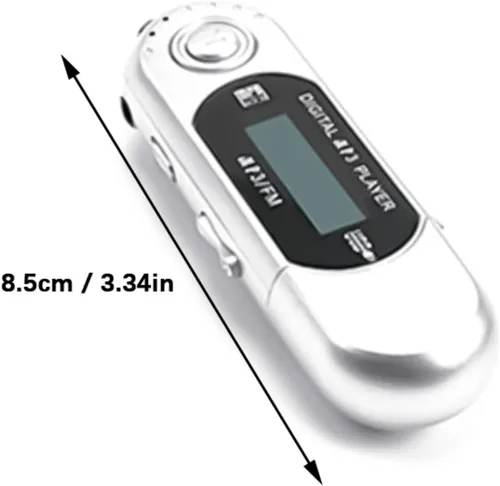 Vista 8 de Slim design MP3 player in auto power outage mode with memory and lyrics lyrics display for music lovers blue