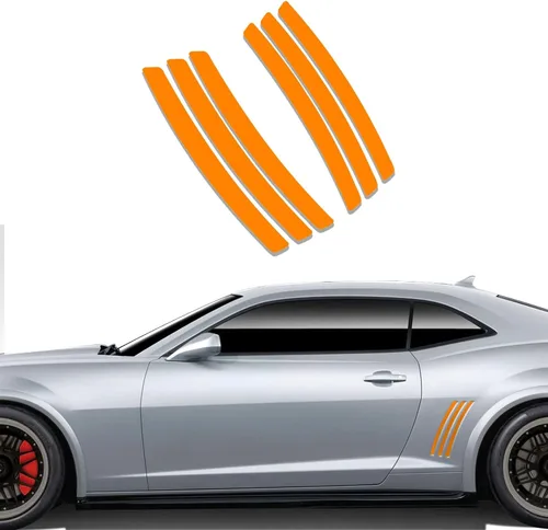 Vista 12 de x xotic tech Compatible con Chevy Camaro L & R - Adhesivo de ventilación lateral de rayas negras 2010-2021