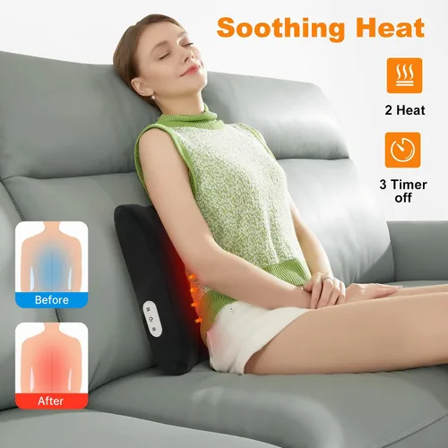 Vista 7 de CILI Masajeador de pies y almohada de apoyo lumbar