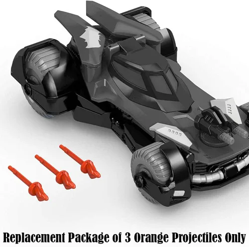 Vista 5 de Repuesto de 3 proyectiles naranjas para Fisher-Price Imaginext DC Super Friends Batmobile Playset - DHT64