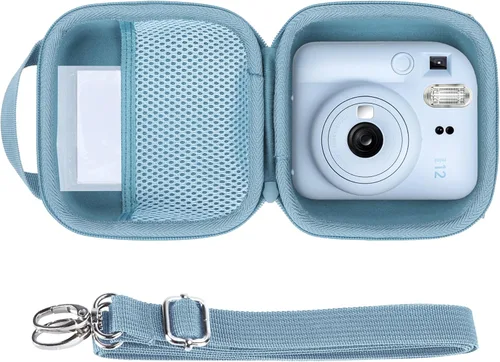 Vista 11 de Lebakort Funda de almacenamiento compatible con cámara instantánea Fujifilm Instax Mini 12/11 (funda rosa rubor)