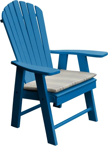 Vista 9 de Furniture Barn USA Silla Adirondack vertical de polietileno (azul Aruba)