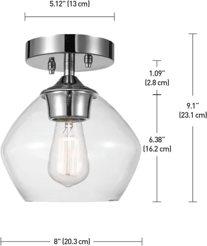 Vista 6 de Globe Electric Lámpara Harrow 60333 para montaje semiempotrado