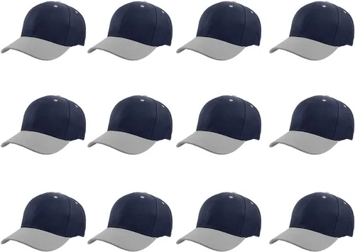 Vista 144 de Gorras de béisbol con correa trasera ajustable, lisas, negras, 12