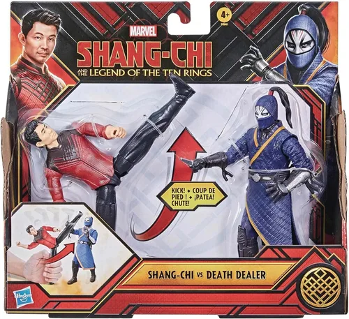 Vista 3 de Hasbro Marvel Shang-Chi y La Leyenda de los Diez Anillos Figura de acción Juguetes Shang-Chi vs. Death Dealer Paquete de batalla de 6 pulgadas