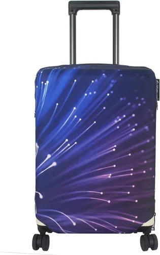 Vista 14 de Explore Land Funda protectora para maleta aprobada para volar, se adapta a maleta de 18 a 32 pulgadas, L Montañas Amber