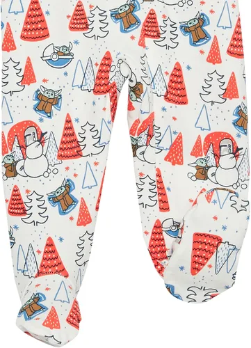 Vista 3 de Amazon Essentials Disney Marvel Star Wars - Pijama unisex de algodón con pies para bebés y niños pequeños, paquete múltiple