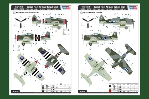 Vista 4 de Hobby Boss Kit de construcción de modelo de avión Hellcat Mk.I de la flota británica