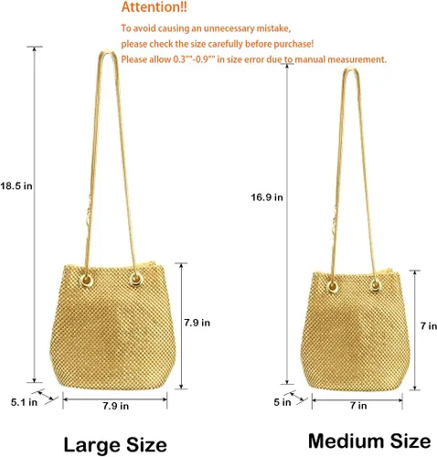 Vista 4 de Bolsa de noche para mujer, tamaño mejorado, bolsa de cubo de diamantes de imitación, bolsa de hombro brillante para fiesta, boda, cita nocturna