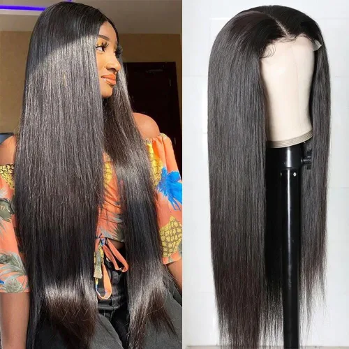Vista 9 de Pelucas de cabello humano de 28 pulgadas con encaje frontal de color marrón rojizo de 5 x 5, pelucas de cierre de encaje HD para mujeres negras