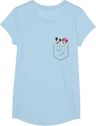 Vista 15 de Disney Mickey & Minnie Mouse - Camiseta de bolsillo pequeño para pareja
