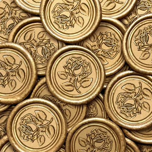 Vista 12 de 25 Piezas Calcomanías de Sellos de Cera Hechas a Mano, Sellos para Sobres, Calcomanías de Cera Autoadhesivas para Invitaciones de Fiestas de Boda