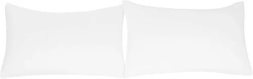 Vista 15 de Juego de 2 fundas de almohada elásticas de micropunto ultra suaves, tamaño estándar, color beige
