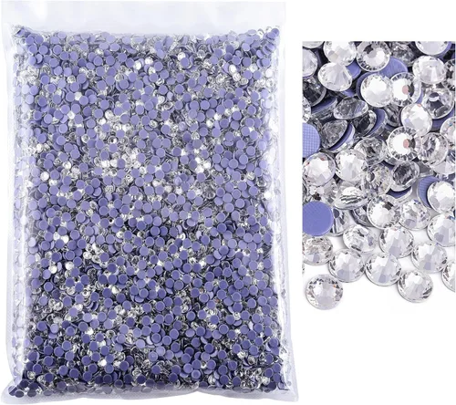 Vista 8 de Diamantes de imitación Hotfix a granel, 14400 unidades de diamantes de imitación termoadhesivos para manualidades, ropa, decoración, SS16, neón