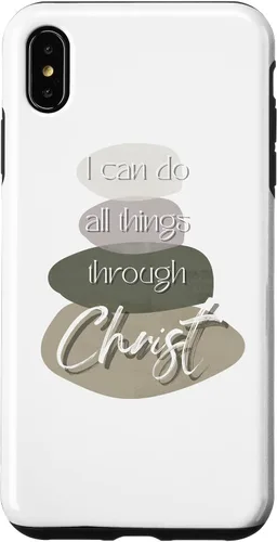 Vista 7 de Funda para iPhone 15 Christian I Can Do All Things Through Christ with Cairn