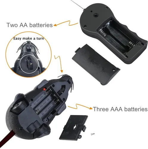 Vista 6 de Greatstar Juguete de rata a control remoto, mouse electrónico inalámbrico, el mejor regalo para tus gatos, perros, mascotas, niños y niños, amor