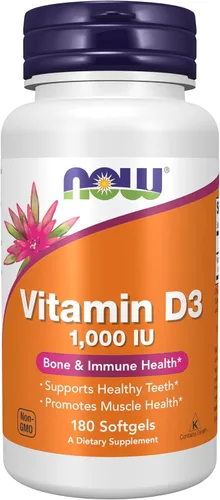 Vista 9 de Now Supplements, Vitamina D-3 1000 UI, Alta Potencia, Apoyo Estructural*, 180 Cápsulas Blandas