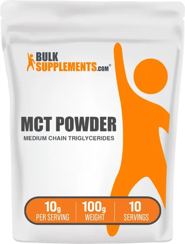 Vista 7 de BulkSupplements. com MCT Powder - Triglicéridos de cadena media, aceite en polvo MCT, suplemento energético, sin gluten, 0.35 oz por porción, 2.2