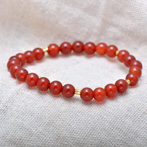 Vista 19 de Paialco Pulsera elástica de cuentas naturales o creadas de 0.236 in, pequeña para niñas y mujeres, 6.5 pulgadas