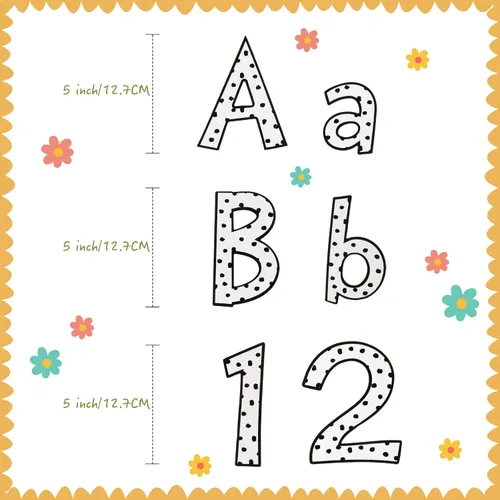 Vista 3 de Tenare Juego de 134 letras para tablón de anuncios de 5 pulgadas, letras del alfabeto, números y letras para tablero de anuncios, decoración