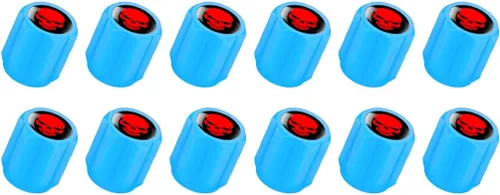 Vista 9 de Tapones Luminosos para Válvula de Neumático de Auto, 12 Unidades, Cubierta Iluminada de Válvula de Rueda con Cráneo, Tapa de Rueda de Brillo