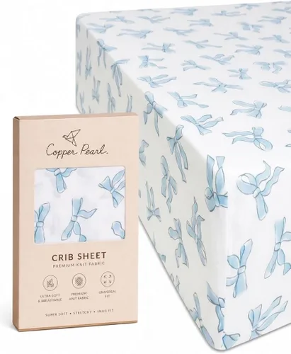 Vista 10 de Copper Pearl: Sábanas de punto prémium para cuna de bebé para niños y niñas, transpirables y suaves, sábanas ajustables para colchones estándar