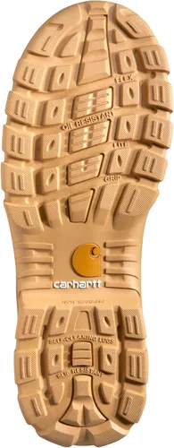 Vista 4 de Carhartt Botas de trabajo resistentes y flexibles para hombre de 6 pulgadas, Trigo, talla única