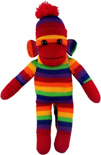 Vista 19 de Plushland Adorable Mono de Calcetines, El Original y Tradicional Juguete de Animal de Peluche Tejido a Mano, Regalo para Niños, Bebés, Adolescentes